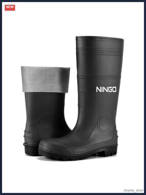 Steel Toe Rain Boots Waterproof Slip Resistant PVC Work Boots